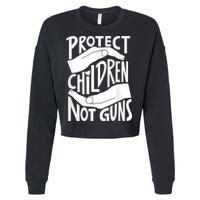 Protect Children Not Guns Orange Cropped Pullover Crew