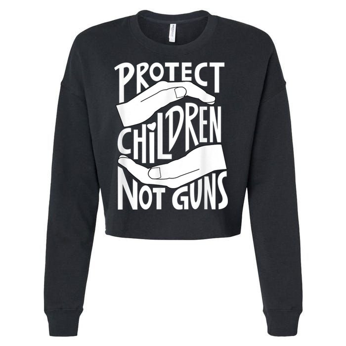 Protect Children Not Guns Orange Cropped Pullover Crew