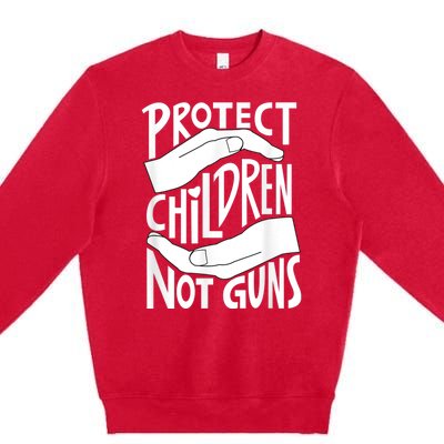 Protect Children Not Guns Orange Premium Crewneck Sweatshirt