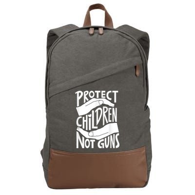 Protect Children Not Guns Orange Cotton Canvas Backpack