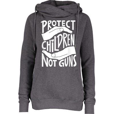 Protect Children Not Guns Orange Womens Funnel Neck Pullover Hood