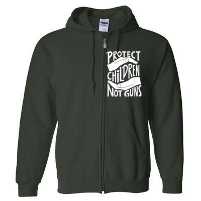 Protect Children Not Guns Orange Full Zip Hoodie