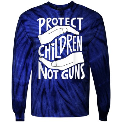 Protect Children Not Guns Orange Tie-Dye Long Sleeve Shirt