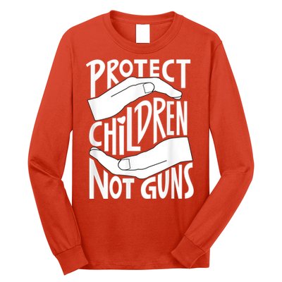 Protect Children Not Guns Orange Long Sleeve Shirt