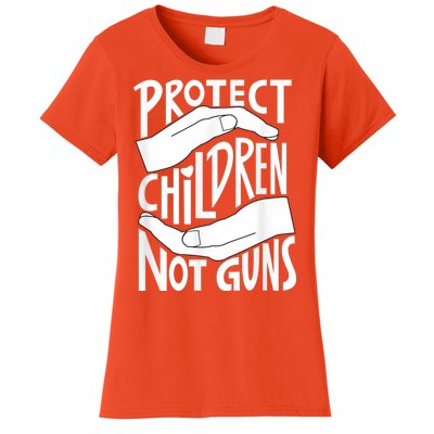 Protect Children Not Guns Orange Women's T-Shirt