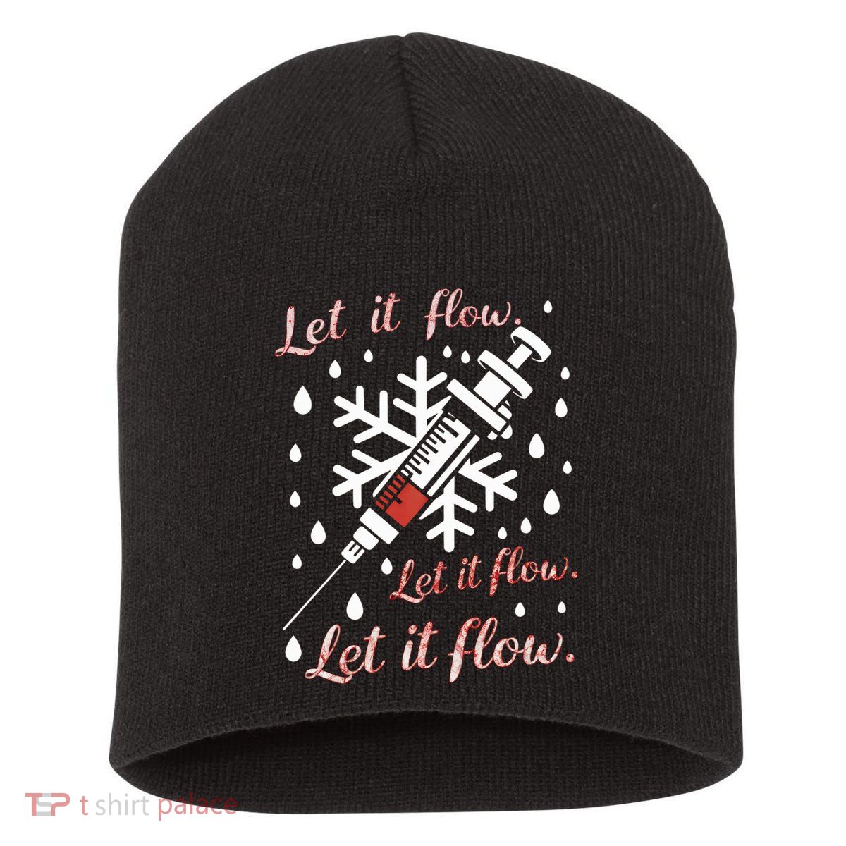 Phlebotomy Christmas Nurse Technician Medical Phleb Short Acrylic Beanie