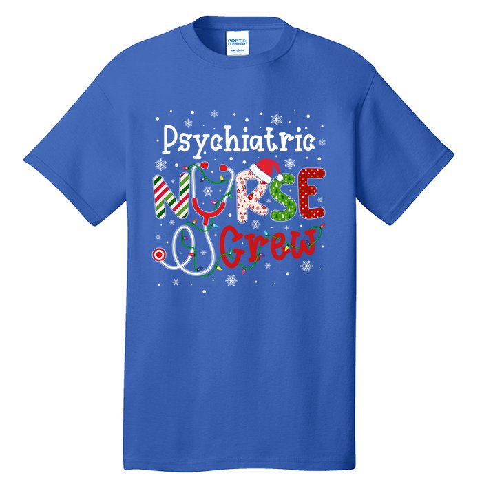 Psychiatric Christmas Nurse Crew Nursing Christmas Pattern Cool Gift Tall T-Shirt