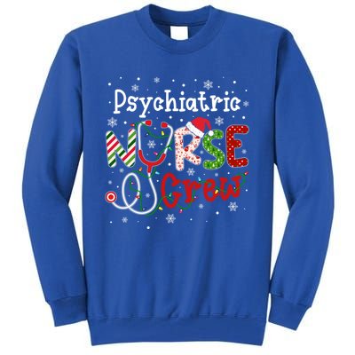 Psychiatric Christmas Nurse Crew Nursing Christmas Pattern Cool Gift Tall Sweatshirt