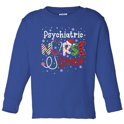 Psychiatric Christmas Nurse Crew Nursing Christmas Pattern Cool Gift Toddler Long Sleeve Shirt