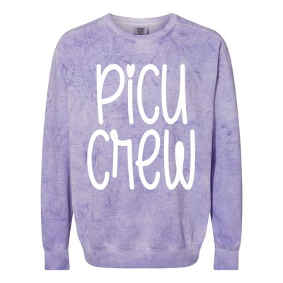 Picu Crew Nurse Nursing Pediatric Intensive Care Unit Rn Gift Colorblast Crewneck Sweatshirt