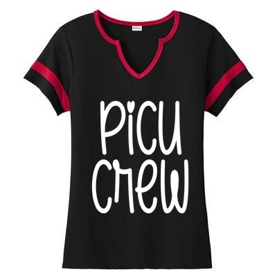 Picu Crew Nurse Nursing Pediatric Intensive Care Unit Rn Gift Ladies Halftime Notch Neck Tee