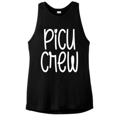 Picu Crew Nurse Nursing Pediatric Intensive Care Unit Rn Gift Ladies PosiCharge Tri-Blend Wicking Tank