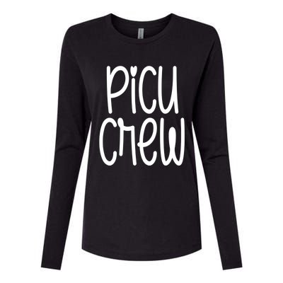 Picu Crew Nurse Nursing Pediatric Intensive Care Unit Rn Gift Womens Cotton Relaxed Long Sleeve T-Shirt