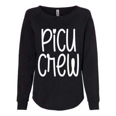 Picu Crew Nurse Nursing Pediatric Intensive Care Unit Rn Gift Womens California Wash Sweatshirt