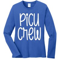 Picu Crew Nurse Nursing Pediatric Intensive Care Unit Rn Gift Ladies Long Sleeve Shirt