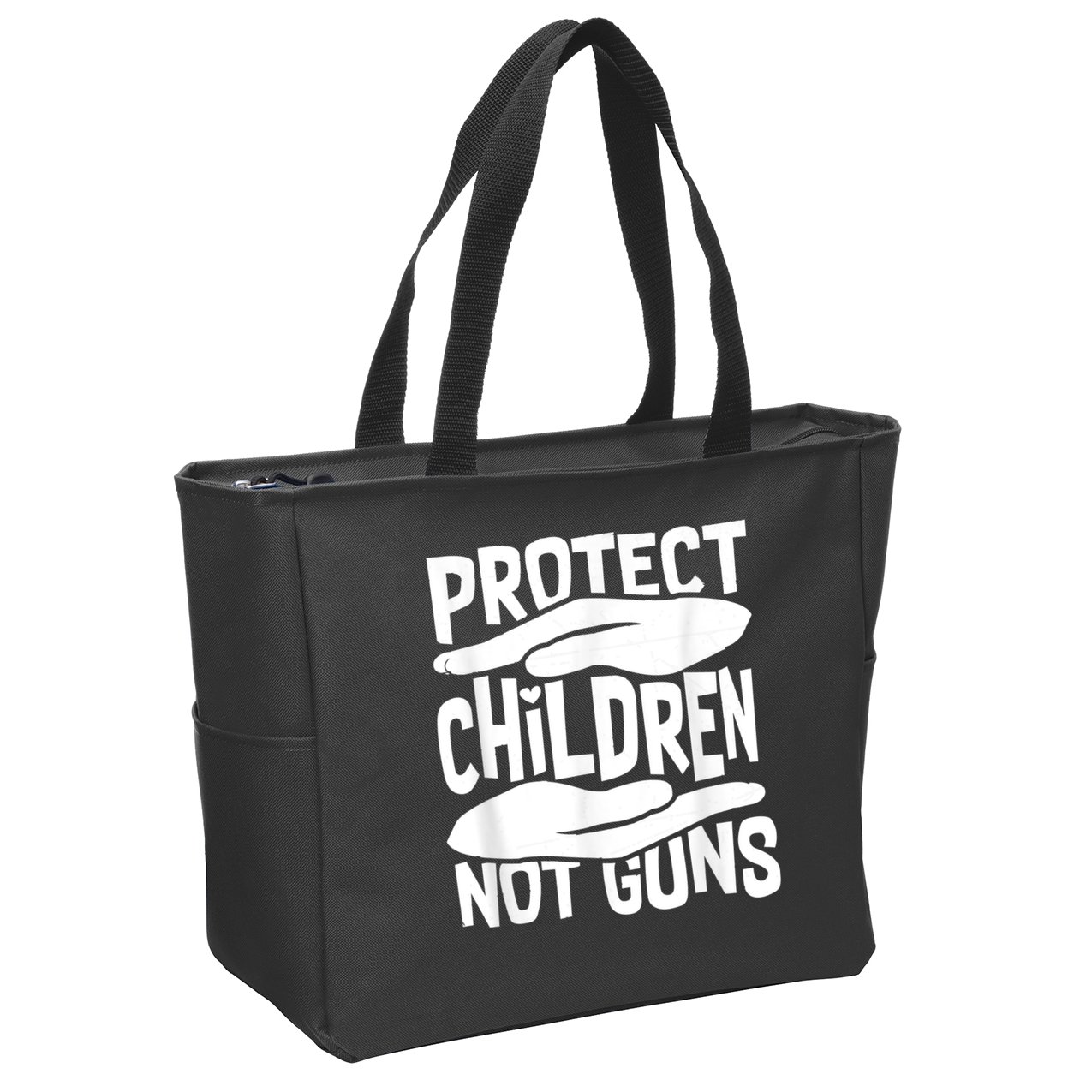 Protect Children Not Guns Wear Orange Enough Gun Violence Zip Tote Bag