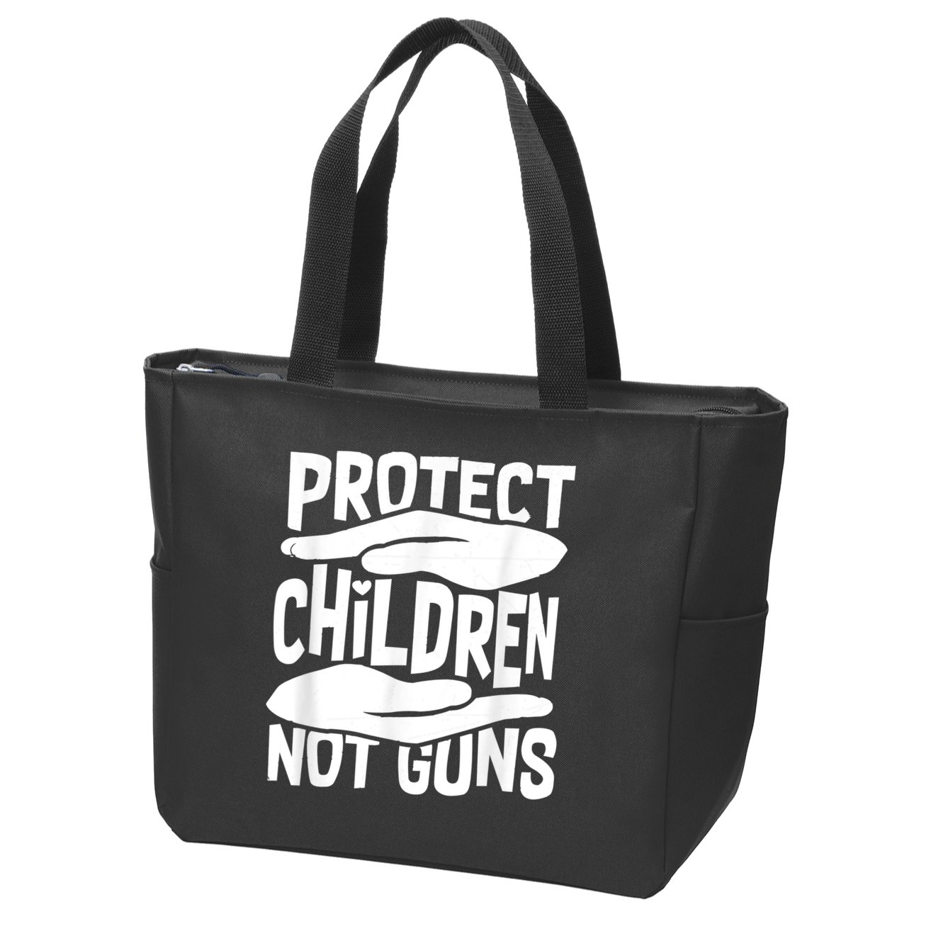 Protect Children Not Guns Wear Orange Enough Gun Violence Zip Tote Bag