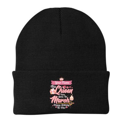 Personalized Custom Name This Queen Was Born In March Happy Birthday To Me Beanie