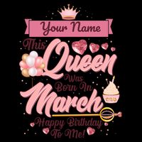 Personalized Custom Name This Queen Was Born In March Happy Birthday To Me 16oz Travel Tumbler