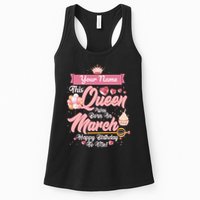 Personalized Custom Name This Queen Was Born In March Happy Birthday To Me Womens Tank Top