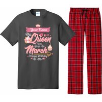 Personalized Custom Name This Queen Was Born In March Happy Birthday To Me Pajama Set