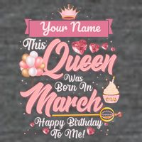 Personalized Custom Name This Queen Was Born In March Happy Birthday To Me Mousepad