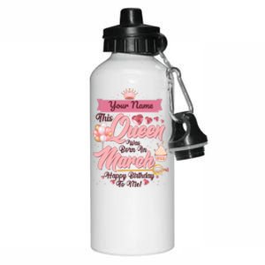 Personalized Custom Name This Queen Was Born In March Happy Birthday To Me Aluminum Water Bottle