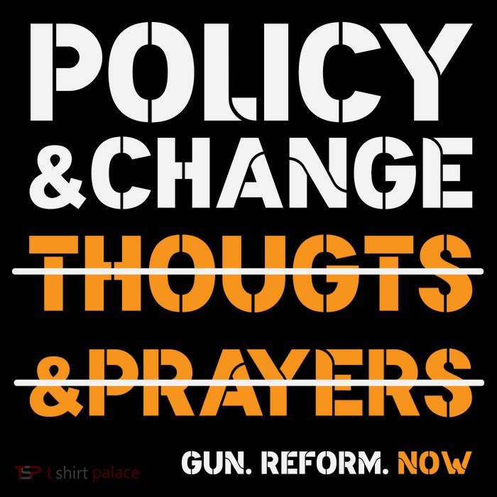 Policy & Change Not Thoughts & Prayers Graphic Plus Size Women's V-Neck T-Shirt