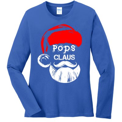 Pops Claus New Christmas Santa Claus Funny Gift Ladies Long Sleeve Shirt