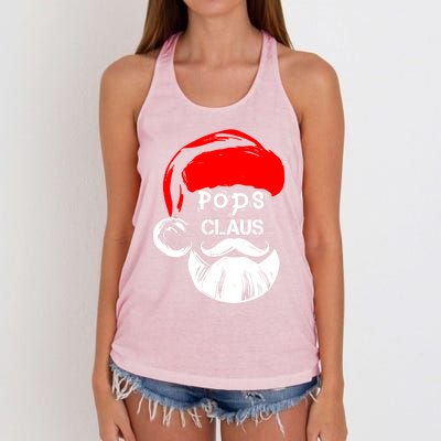 Pops Claus New Christmas Santa Claus Funny Gift Women's Knotted Racerback Tank