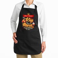 Please Delete! Personalized Custom Name This King Was Born In March Happy Birthday To Me  Apron