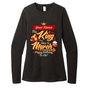 Please Delete! Personalized Custom Name This King Was Born In March Happy Birthday To Me  Womens CVC Long Sleeve Shirt