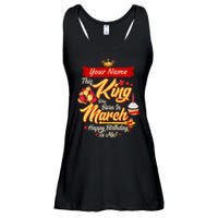 Please Delete! Personalized Custom Name This King Was Born In March Happy Birthday To Me  Ladies Essential Flowy Tank