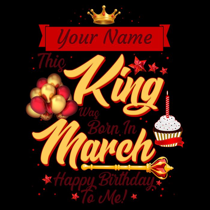 Please Delete! Personalized Custom Name This King Was Born In March Happy Birthday To Me  16oz Travel Tumbler