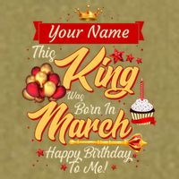 Please Delete! Personalized Custom Name This King Was Born In March Happy Birthday To Me  Garment-Dyed Women's Muscle Tee