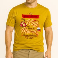 Please Delete! Personalized Custom Name This King Was Born In March Happy Birthday To Me  Performance Shirt