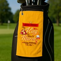 Please Delete! Personalized Custom Name This King Was Born In March Happy Birthday To Me  Golf Towel