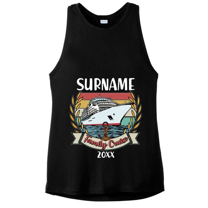 Personalized Custom Name And Year Family Cruise Ladies PosiCharge Tri-Blend Wicking Tank