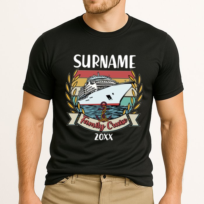 Personalized Custom Name And Year Family Cruise Performance Shirt