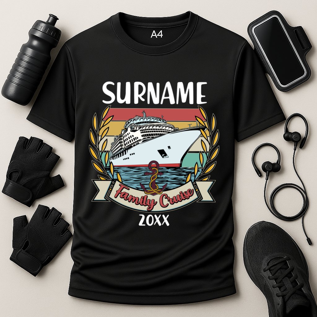 Personalized Custom Name And Year Family Cruise Performance Shirt