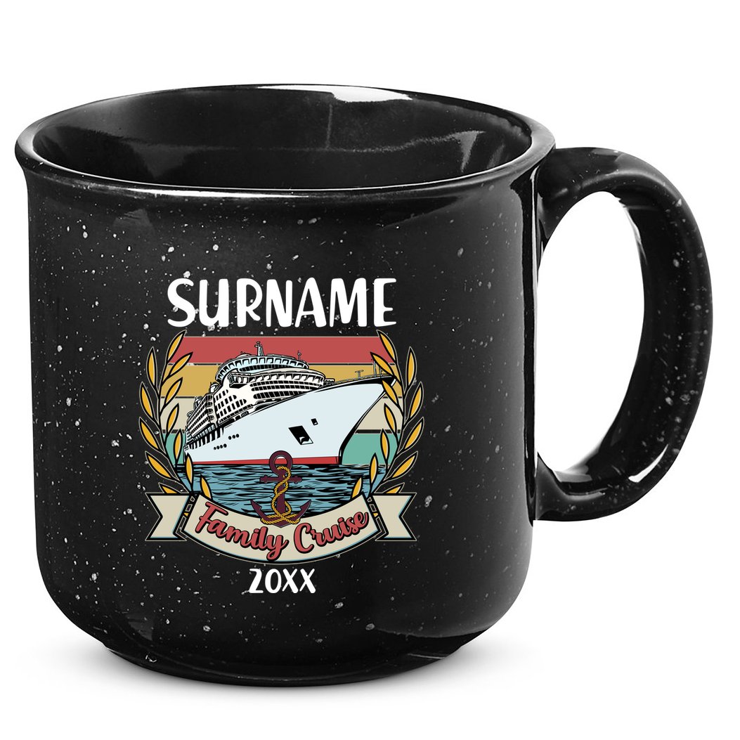 Personalized Custom Name And Year Family Cruise 15oz Campfire Ceramic Mug