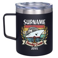Personalized Custom Name And Year Family Cruise 12oz Stainless Steel Coffee Mug