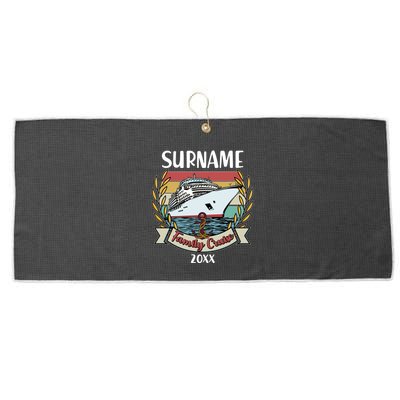 Personalized Custom Name And Year Family Cruise Large Microfiber Waffle Golf Towel