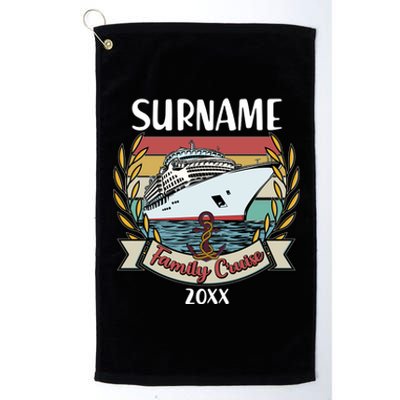 Personalized Custom Name And Year Family Cruise Platinum Collection Golf Towel