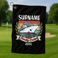 Personalized Custom Name And Year Family Cruise Golf Towel