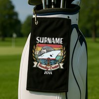 Personalized Custom Name And Year Family Cruise Golf Towel