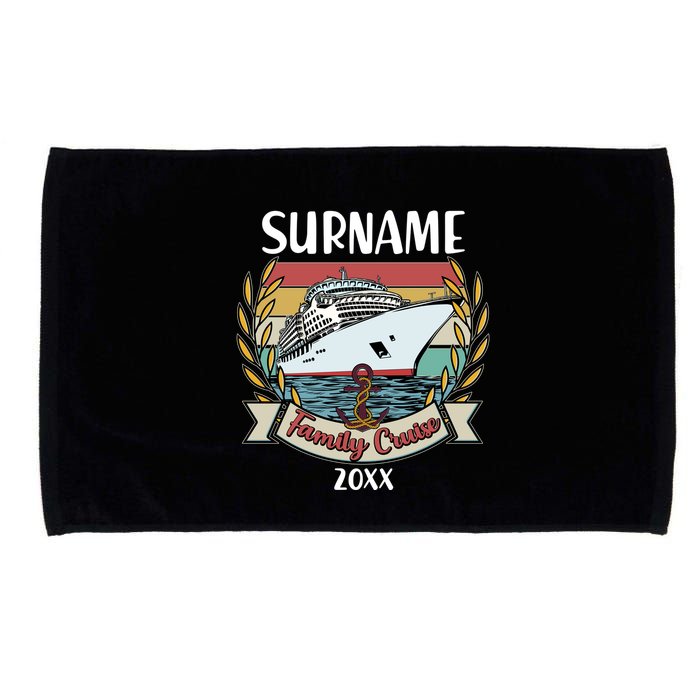 Personalized Custom Name And Year Family Cruise Microfiber Hand Towel