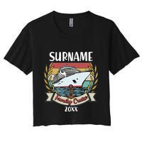 Personalized Custom Name And Year Family Cruise Crop Top