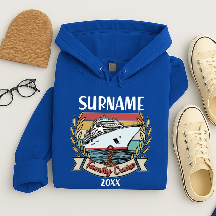 Personalized Custom Name And Year Family Cruise Hoodie
