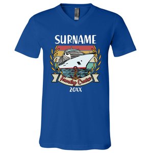 Personalized Custom Name And Year Family Cruise V-Neck T-Shirt